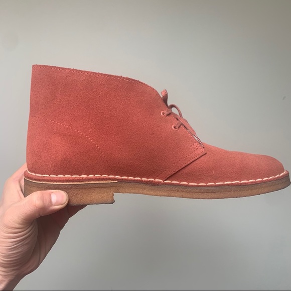 COPY - COPY - Size 10.5 | Men’s Clark’s Salmon Red Desert Shoes - Picture 9 of 13